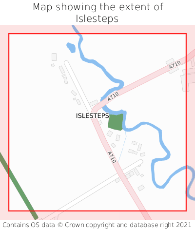 Map showing extent of Islesteps as bounding box