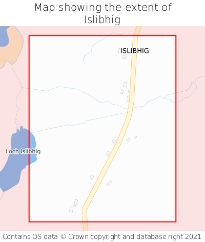 Map showing extent of Islibhig as bounding box