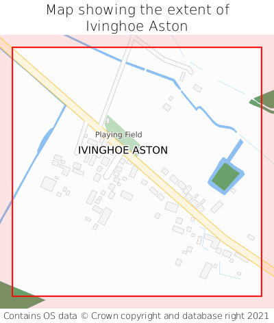 Map showing extent of Ivinghoe Aston as bounding box