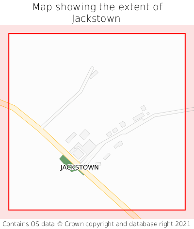 Map showing extent of Jackstown as bounding box