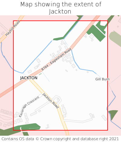 Map showing extent of Jackton as bounding box