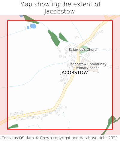 Map showing extent of Jacobstow as bounding box