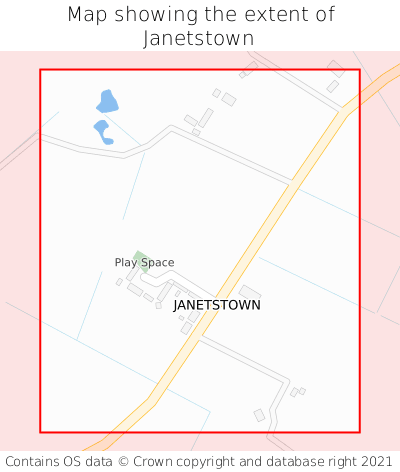 Map showing extent of Janetstown as bounding box