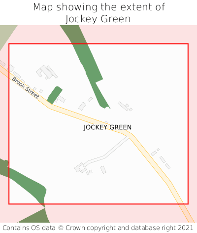 Map showing extent of Jockey Green as bounding box