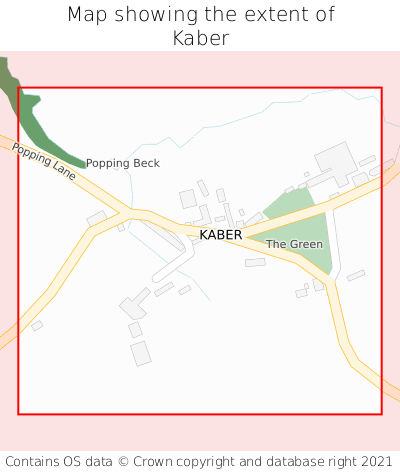 Map showing extent of Kaber as bounding box