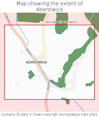 Map showing extent of Kearstwick as bounding box