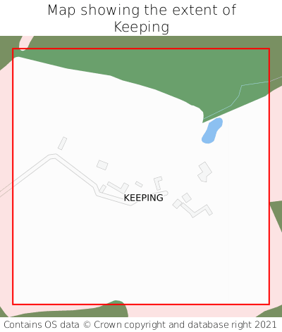 Map showing extent of Keeping as bounding box