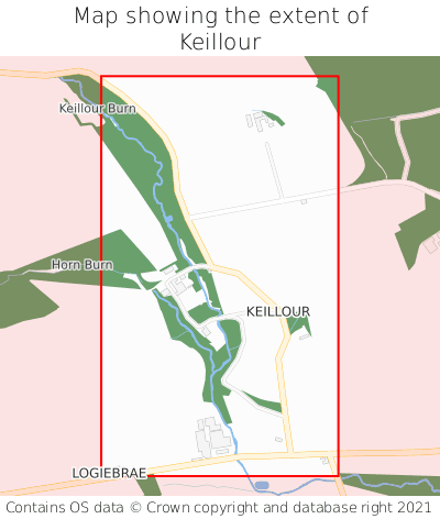 Map showing extent of Keillour as bounding box