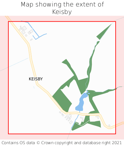 Map showing extent of Keisby as bounding box