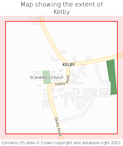 Map showing extent of Kelby as bounding box