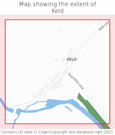 Map showing extent of Keld as bounding box