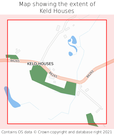 Map showing extent of Keld Houses as bounding box