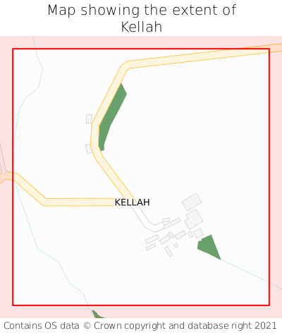 Map showing extent of Kellah as bounding box