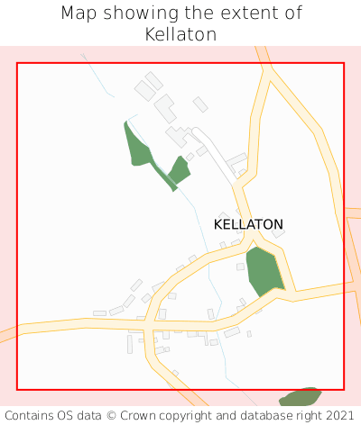 Map showing extent of Kellaton as bounding box