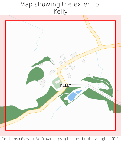 Map showing extent of Kelly as bounding box