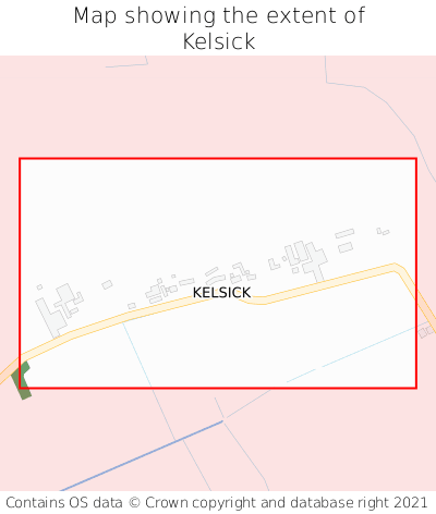 Map showing extent of Kelsick as bounding box