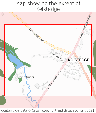 Map showing extent of Kelstedge as bounding box