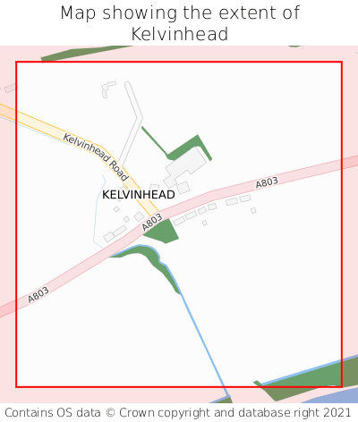 Map showing extent of Kelvinhead as bounding box