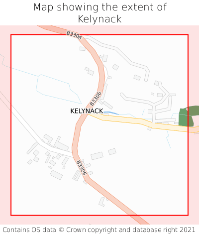 Map showing extent of Kelynack as bounding box