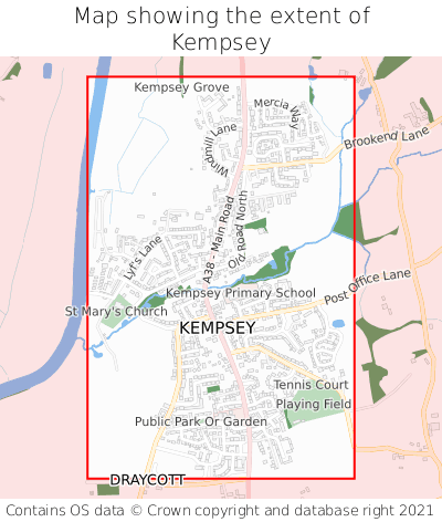 Map showing extent of Kempsey as bounding box