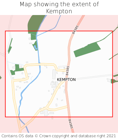 Map showing extent of Kempton as bounding box