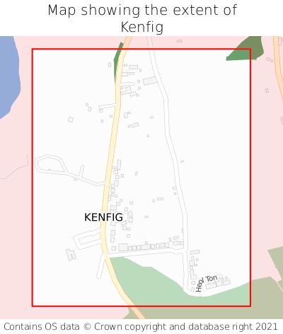 Map showing extent of Kenfig as bounding box