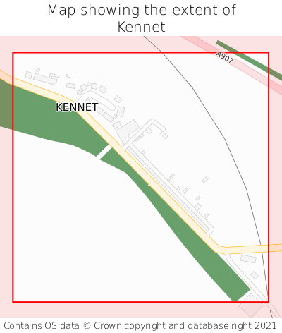 Map showing extent of Kennet as bounding box
