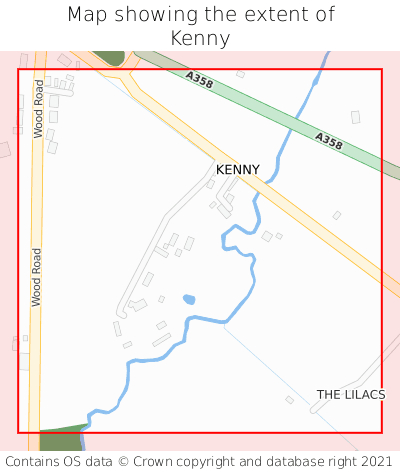 Map showing extent of Kenny as bounding box