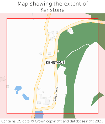 Map showing extent of Kenstone as bounding box