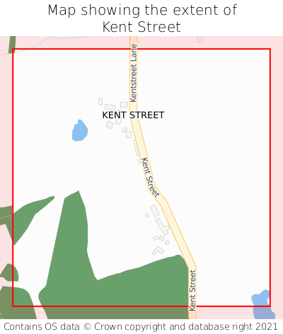 Map showing extent of Kent Street as bounding box