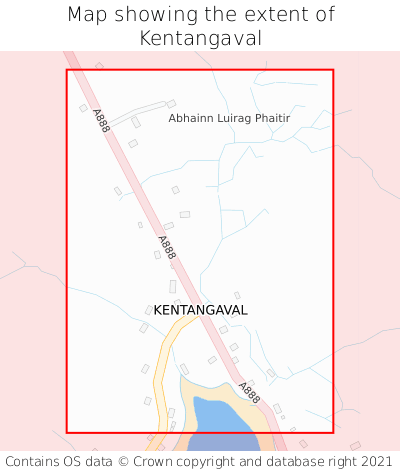 Map showing extent of Kentangaval as bounding box