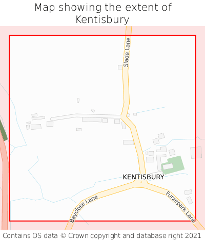 Map showing extent of Kentisbury as bounding box