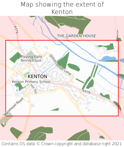 Map showing extent of Kenton as bounding box