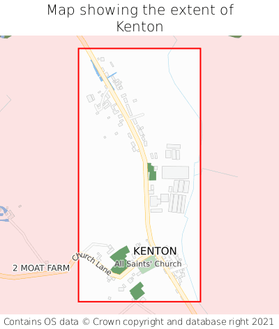 Map showing extent of Kenton as bounding box