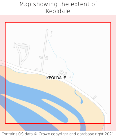 Map showing extent of Keoldale as bounding box