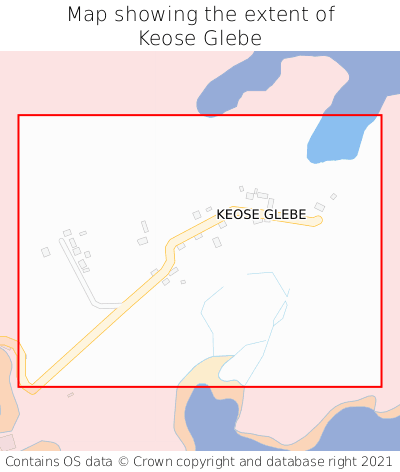Map showing extent of Keose Glebe as bounding box