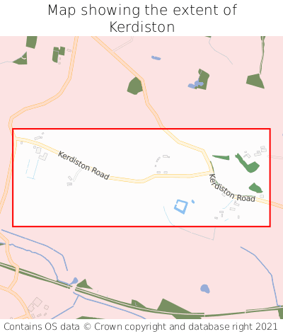 Map showing extent of Kerdiston as bounding box