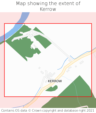 Map showing extent of Kerrow as bounding box