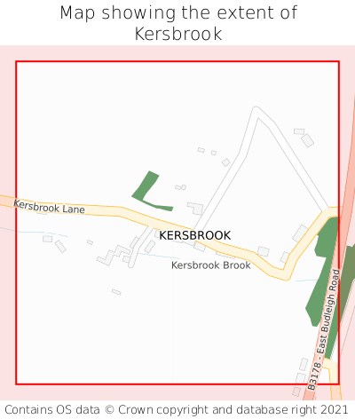 Map showing extent of Kersbrook as bounding box