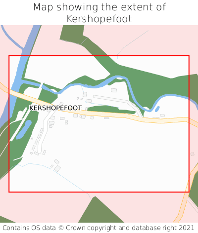 Map showing extent of Kershopefoot as bounding box