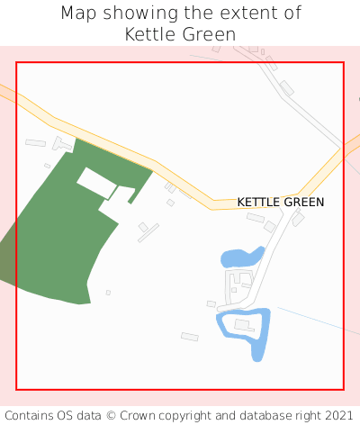 Map showing extent of Kettle Green as bounding box