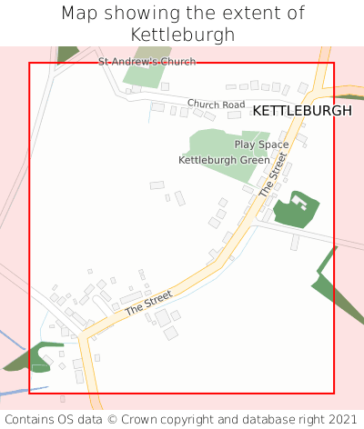 Map showing extent of Kettleburgh as bounding box