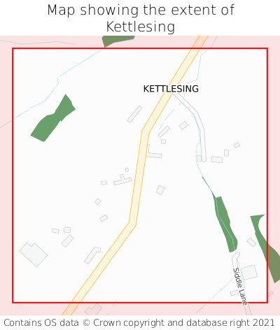Map showing extent of Kettlesing as bounding box