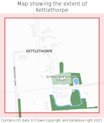 Map showing extent of Kettlethorpe as bounding box