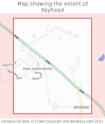 Map showing extent of Keyhead as bounding box