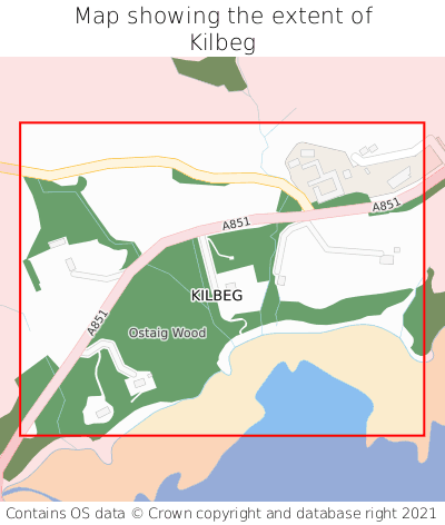 Map showing extent of Kilbeg as bounding box
