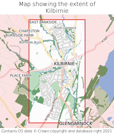 Map showing extent of Kilbirnie as bounding box