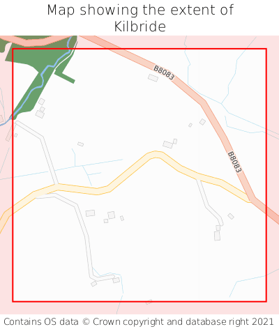 Map showing extent of Kilbride as bounding box