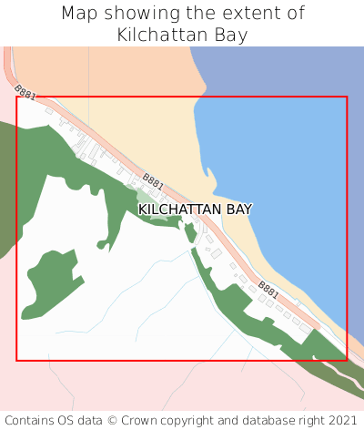 Map showing extent of Kilchattan Bay as bounding box