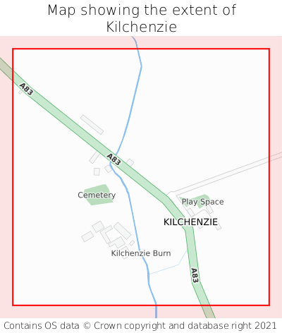 Map showing extent of Kilchenzie as bounding box